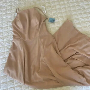 David’s bridal bridesmaid dress in sand